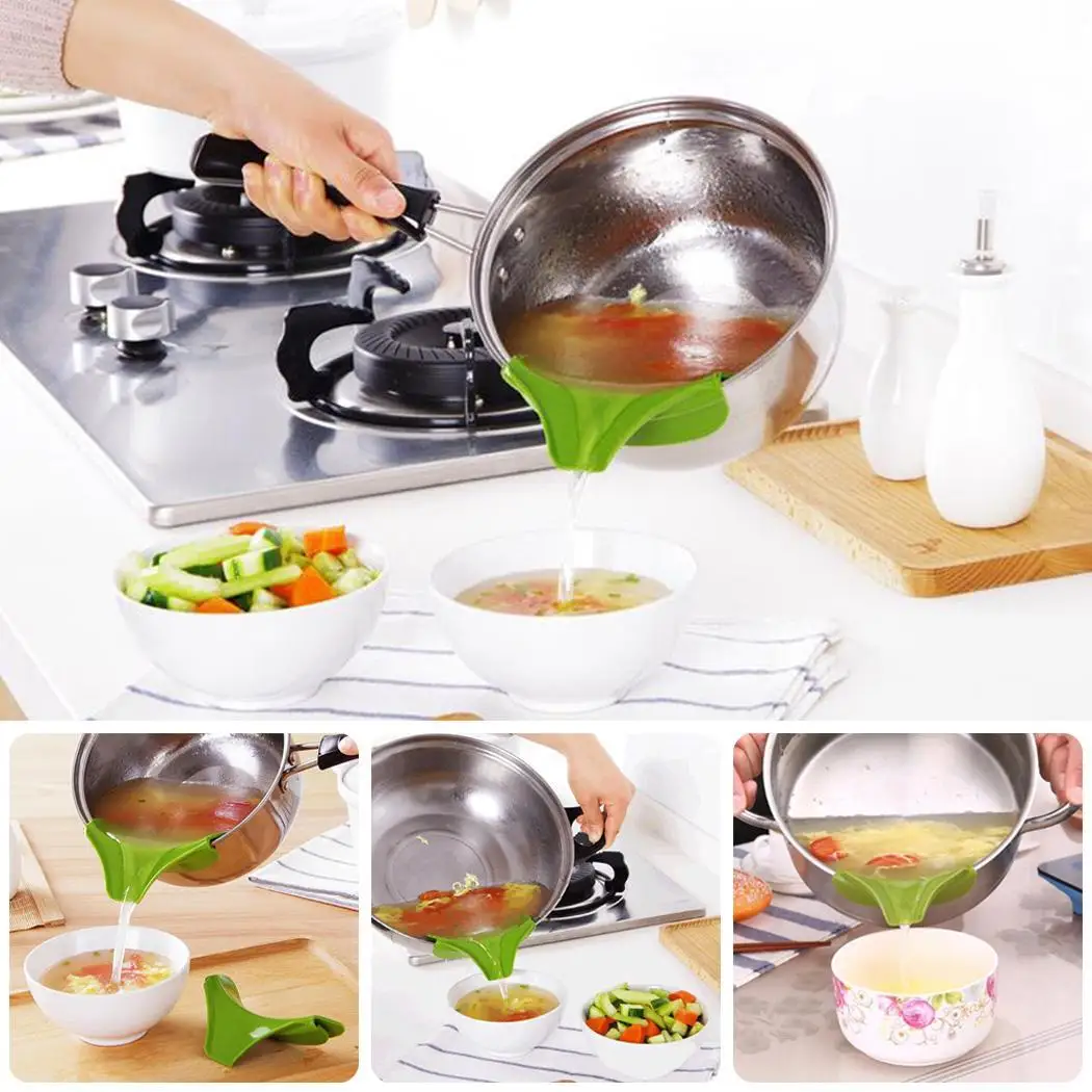 2019 кухонные аксессуары горшки с защитой от разлива зеленые гаджеты круглое для