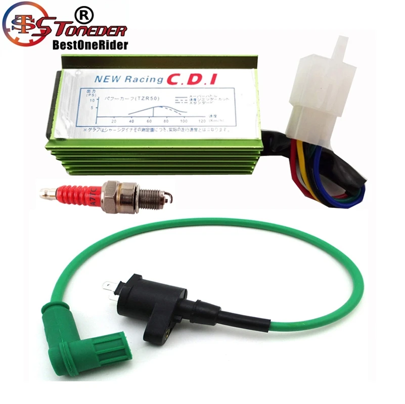 STONEDER Racing катушка зажигания 5 Pin AC CDI A7TC Свеча для 50cc 70cc 90cc 110cc 125cc 140cc 150cc ATV Go Kart Pit Dirt