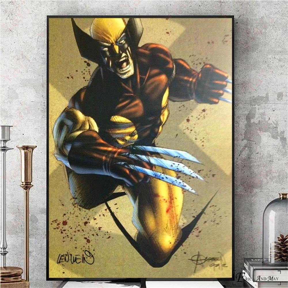 Retro Xmen Wolverine Artwork Vintage Poster Prints Oil Painting On Canvas Wall Art Murals Pictures For Living Room Decoration | Дом и сад