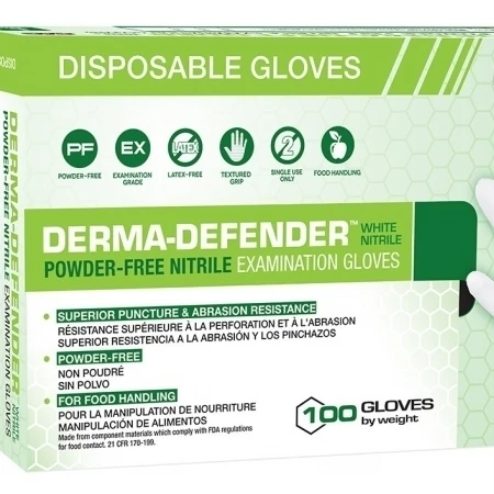 SAS Safety 66564 Derma Defender кожа чувствовать нитриловые перчатки очень большие |