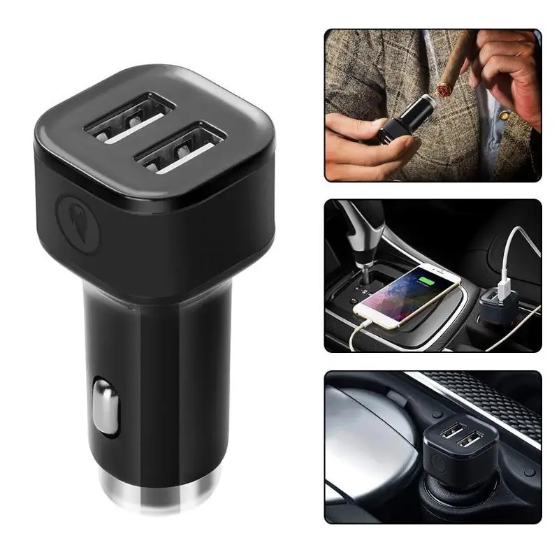 Многофункциональное 2 в 1 двойное USB зарядное устройство + прикуриватель