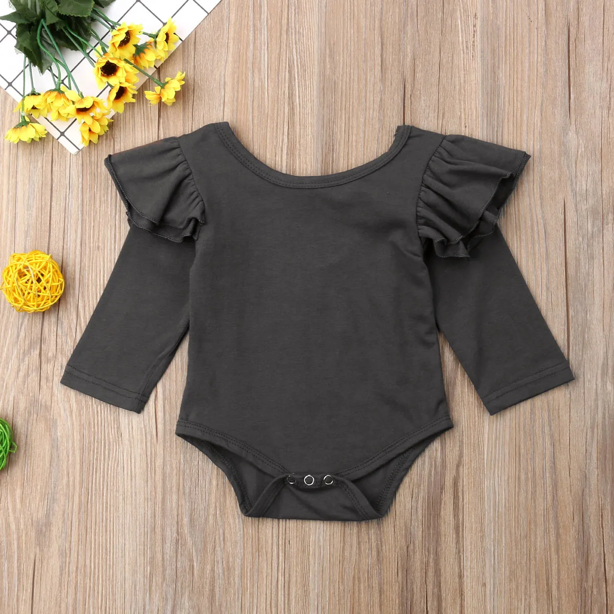 Новые весенние повседневные боди для маленьких мальчиков и девочек 0-18 месяцев