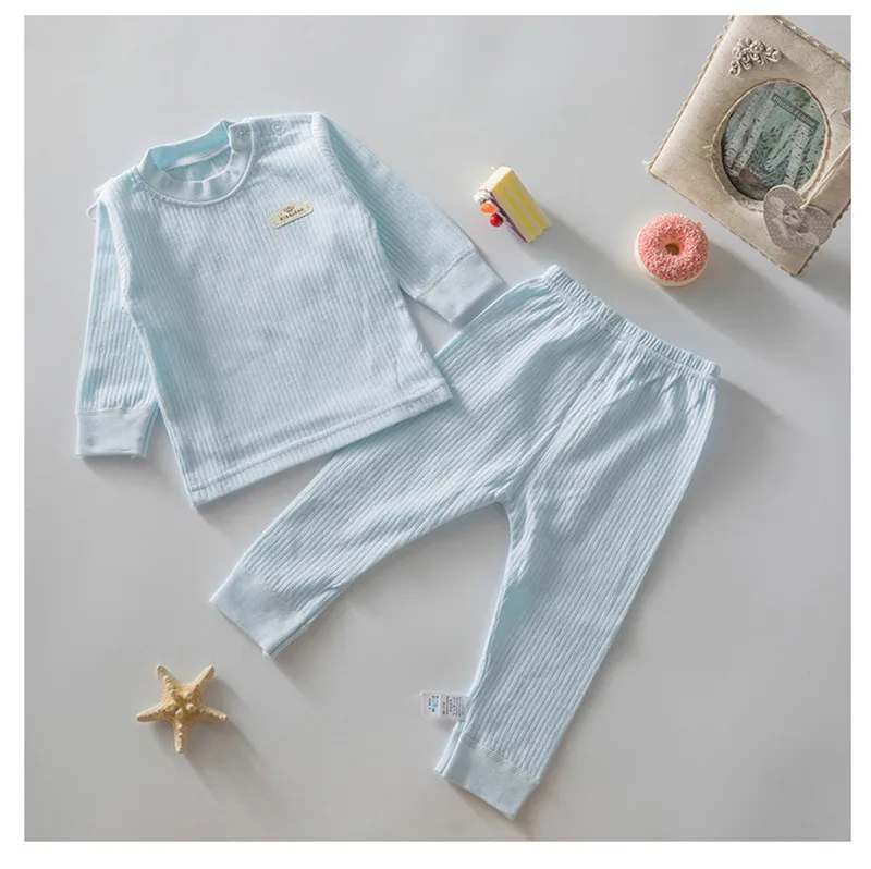 Spring/Autumn 100% cotton Newborn Clothes 0-3T New Born Baby Thermal Underwear Set | Детская одежда и обувь