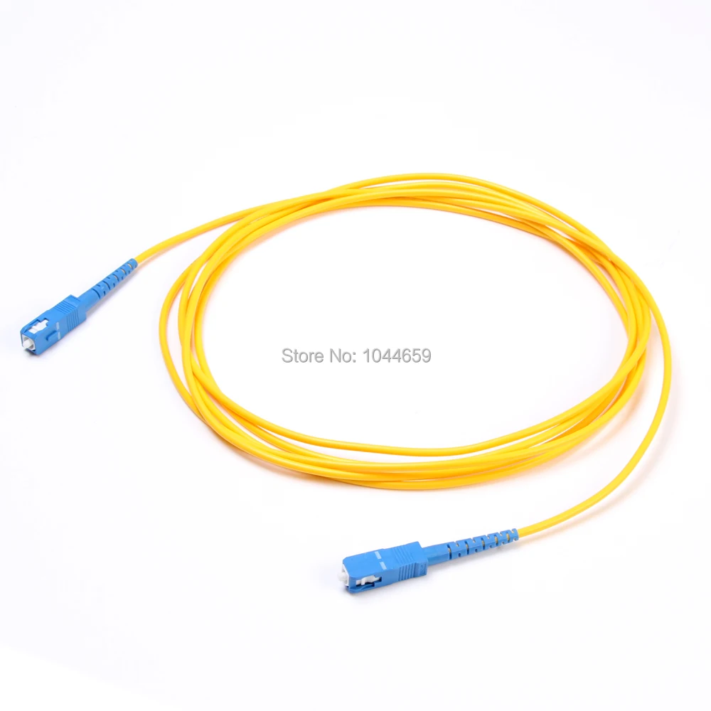 Желтое оптоволокно 3 м одномодовый одножильный патч корд 9/125 SC к FTTH