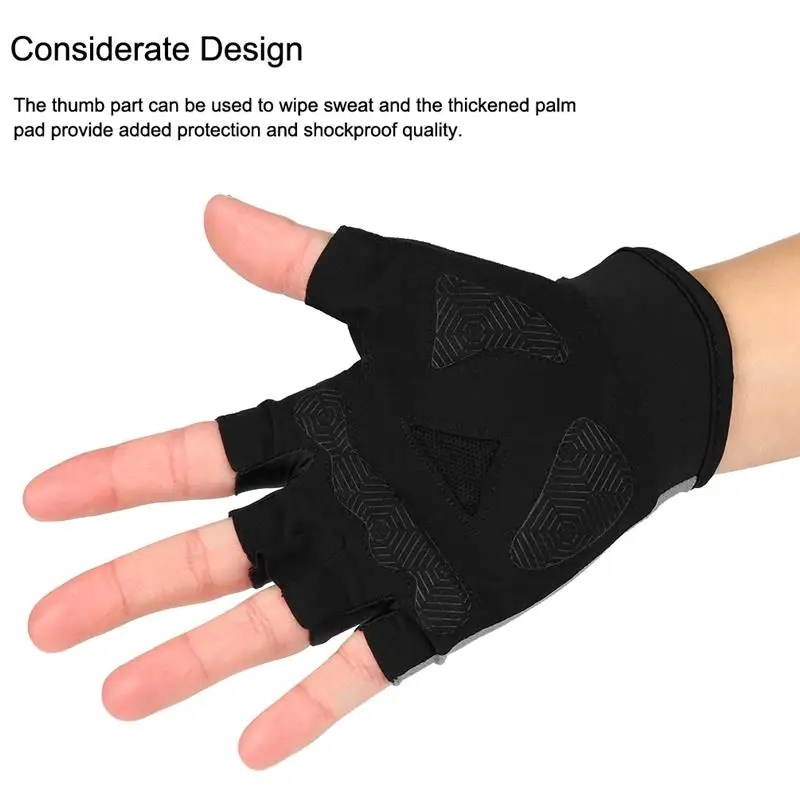 Vbiger унисекс полупальцевые велосипедные антискользящие перчатки гелевые