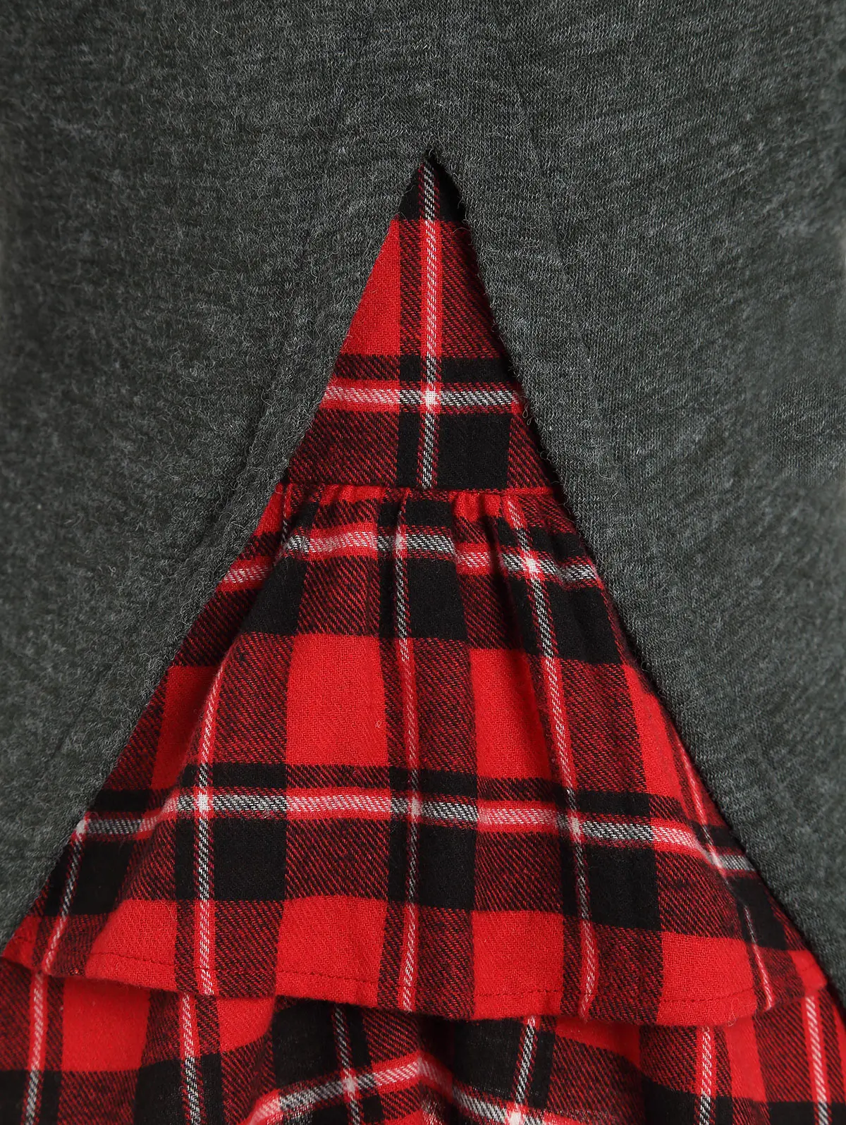 Женский трикотажный пуловер с длинным рукавом и капюшоном Wipalo Tartan Осенний
