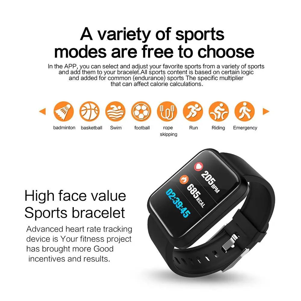 Новый Sport3 Смарт часы 1 3 "монитор сердечного ритма кровяного давления Push Message