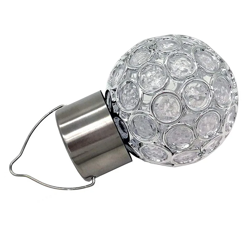 1pcs Outdoor Solar Light Garden Lamp-Colorful Decoration Hanging Lights Color Change-Stainless Steel Hollow Ball-PVC Waterproof |