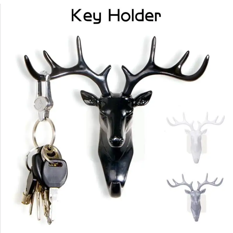 Творческий 3D голова оленя ключ крюк Рождество Key Holder Лось Настенный декор Hat | Отзывы и видеообзор