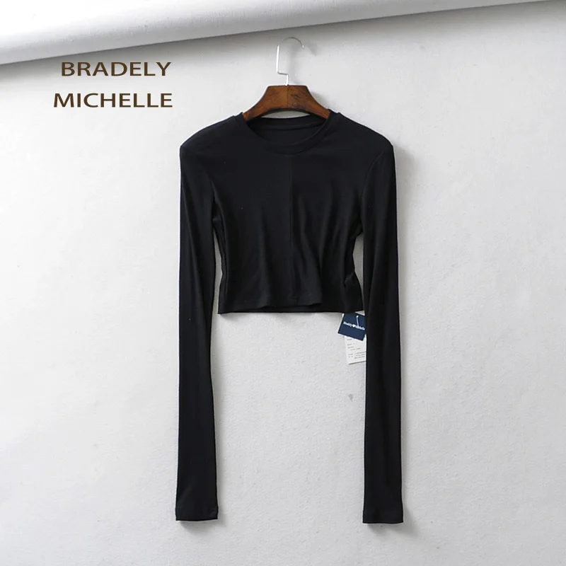 BRADELY MICHELLE 2019 женские летние мягкие сексуальные облегающие вязаные хлопковые кроп