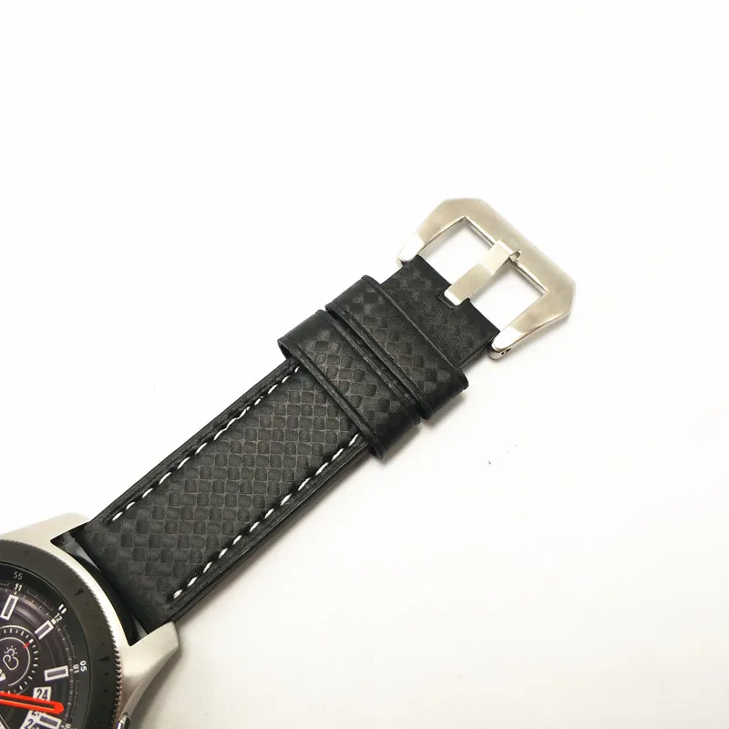 Для Samsung Galaxy Watch 42/46 мм кожаный ремешок из углеродного волокна Ремешок для Gear S3 S2