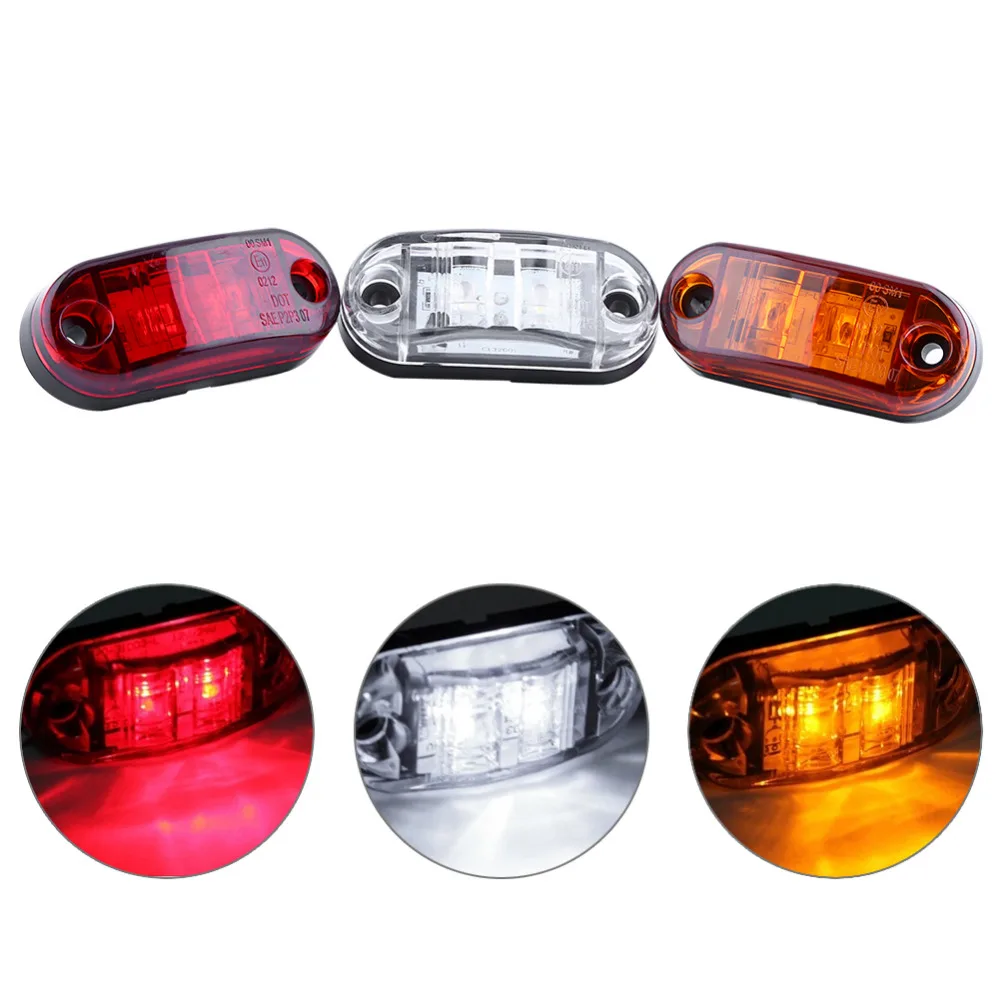 4 шт./компл. 2 LED 12V 24V универсальный авто грузовик прицеп караван Боковой