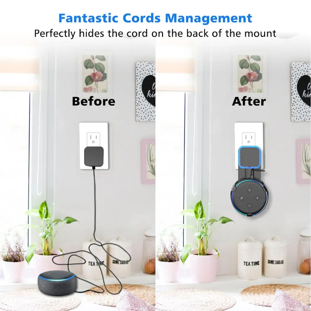 100% оригинальное настенное крепление и устройство для намотки кабеля Amazon Echo Dot