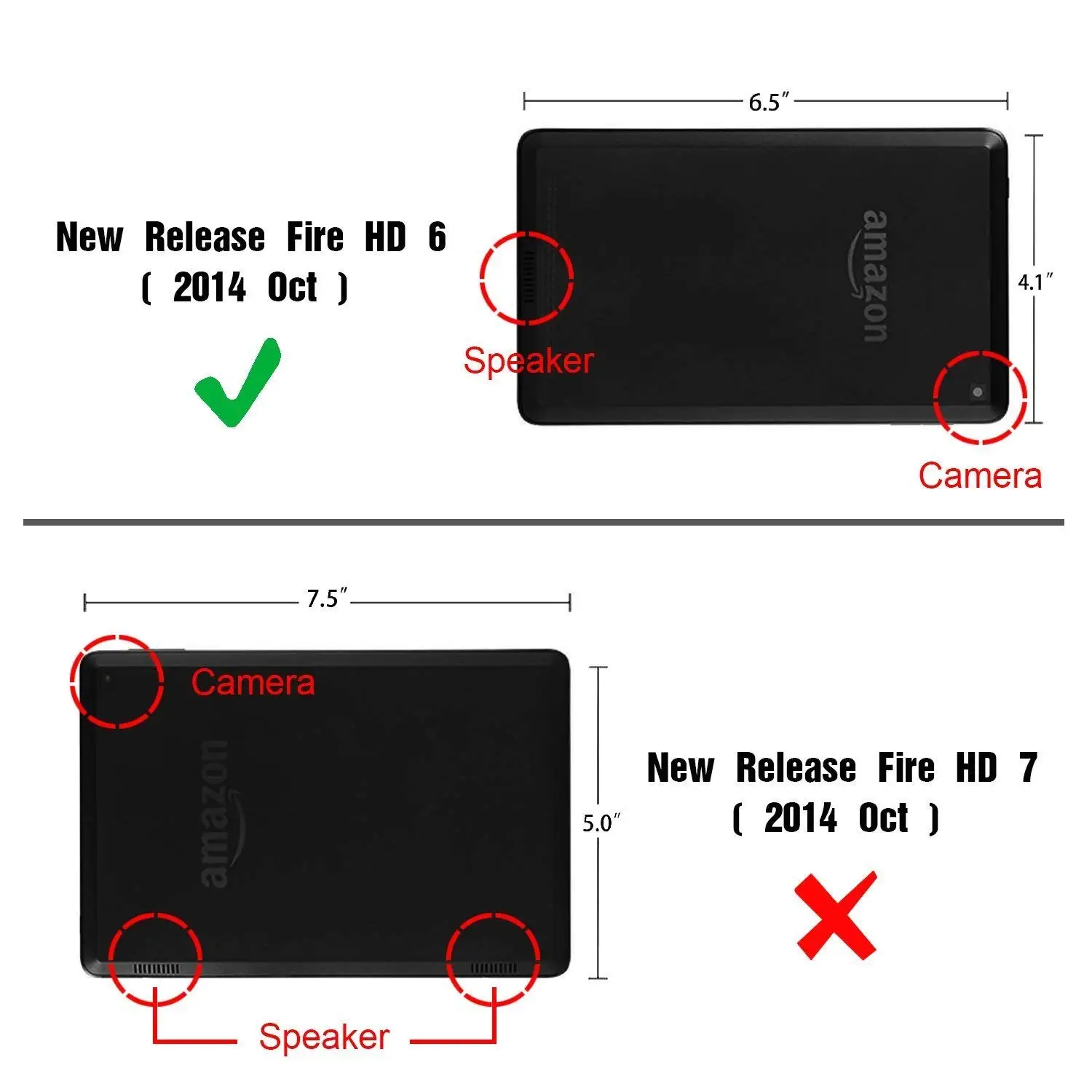 Case for Amazon Kindle Fire HD 6 HD6 2014 Released Tablet Cover 360 Full Protecive Shockproof Soft Clear Slim 6inch | Компьютеры и