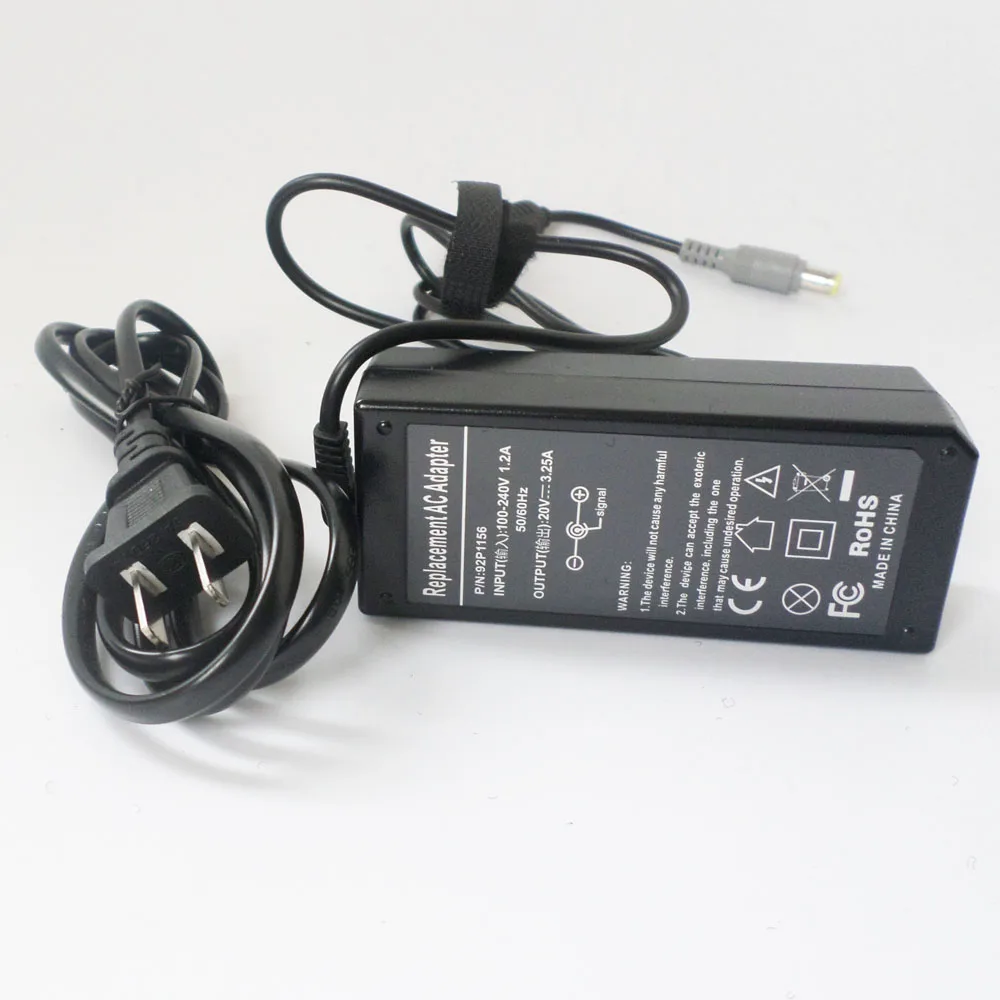 65 Вт AC адаптер питания для Lenovo ThinkPad X60 X61 T60 T61 Z60 Z61 R60 R61 R60e R61e R60i R61i X60s X61s 20V 3.25A