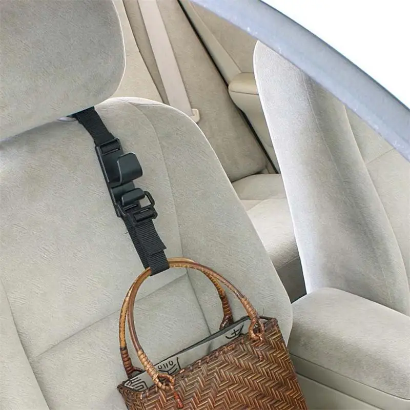 

4 Pack Car Seat Headrest Hooks Backseat Hanger Storage for Handbags Purses Coats Grocery Bags Universal Vehicle Car Seat