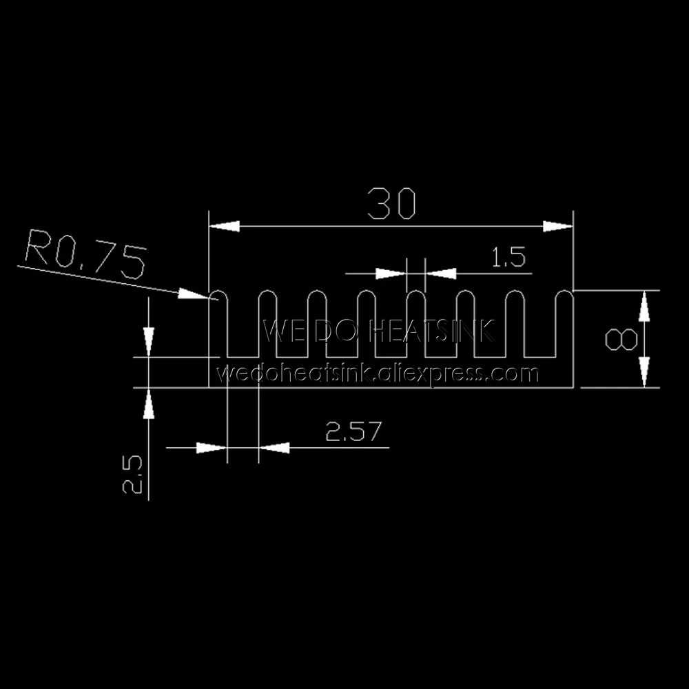 100 шт. 8x30x8 мм DIY экструдированная эпоксидная смола прикрепить на радиатор с