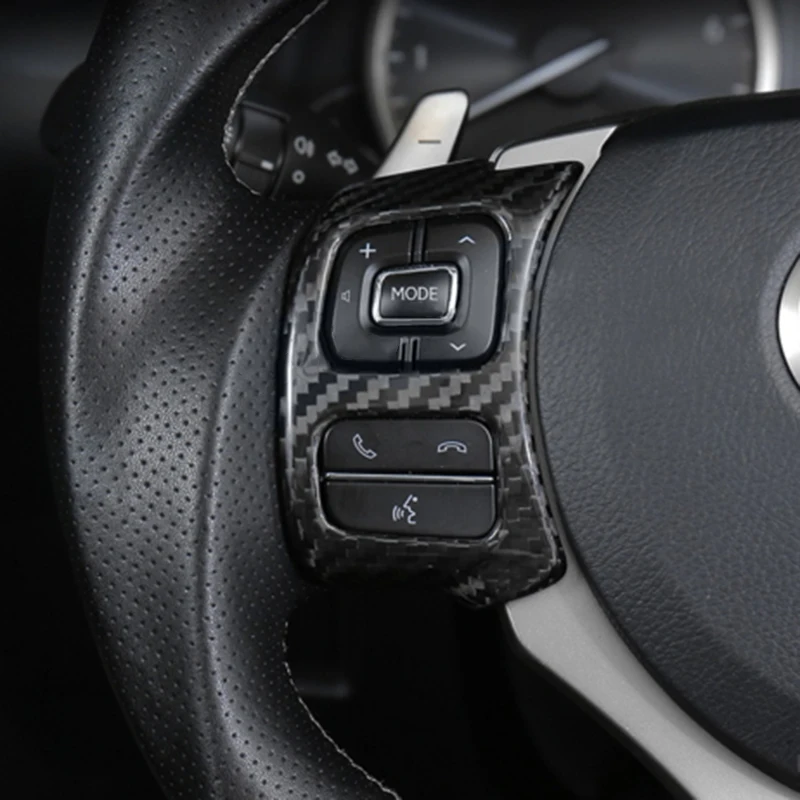 Углеродного волокна руль кнопка кадров Накладка для Lexus RC200/300 2015-2019 | Автомобили и
