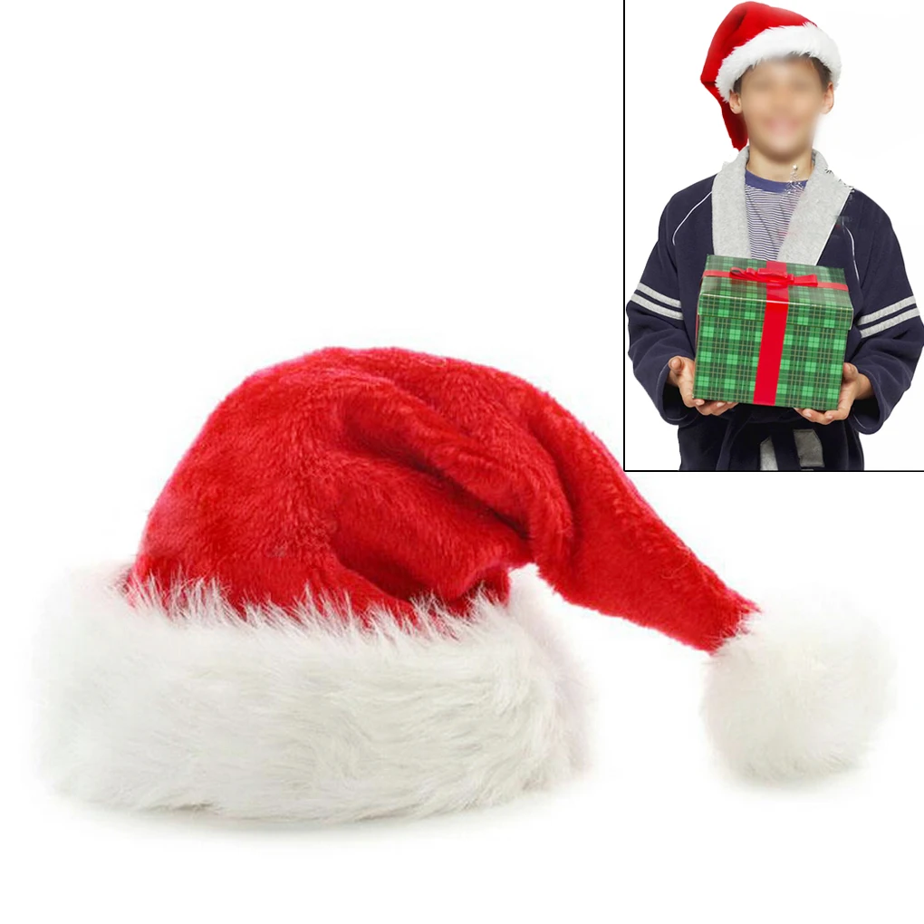 Plush Christmas hats Holiday Xmas Cap for Santa Claus | Тематическая одежда и униформа