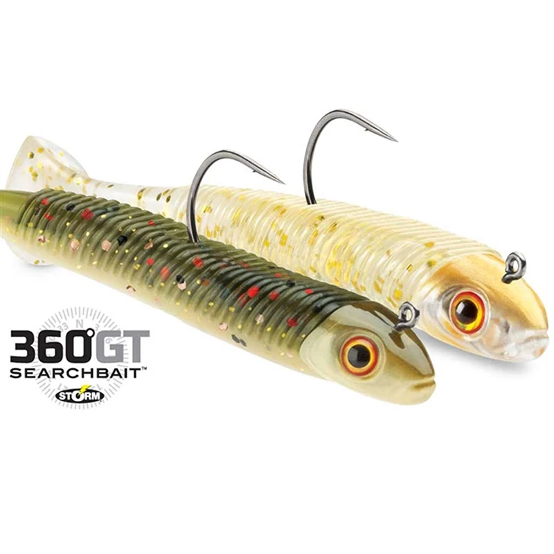 Storm 360GT 3 шт. 3D в виде рыбки привести мягкая рыболовная приманка 9cm8.5g 11cm18g сменный