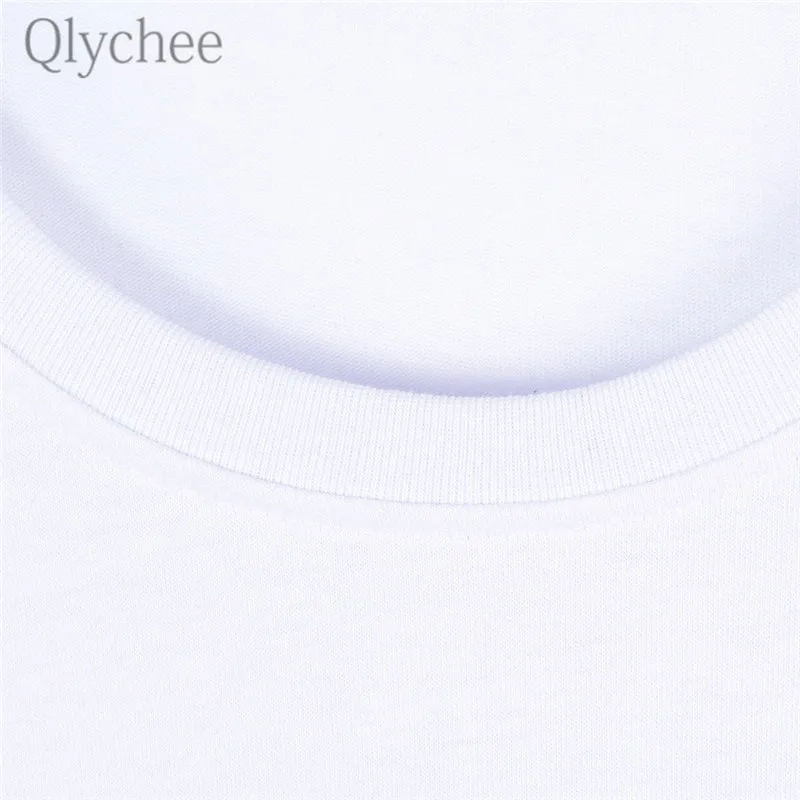 Женская белая футболка Qlychee Harajuku Dark с принтом головы аниме вырезом лодочкой и