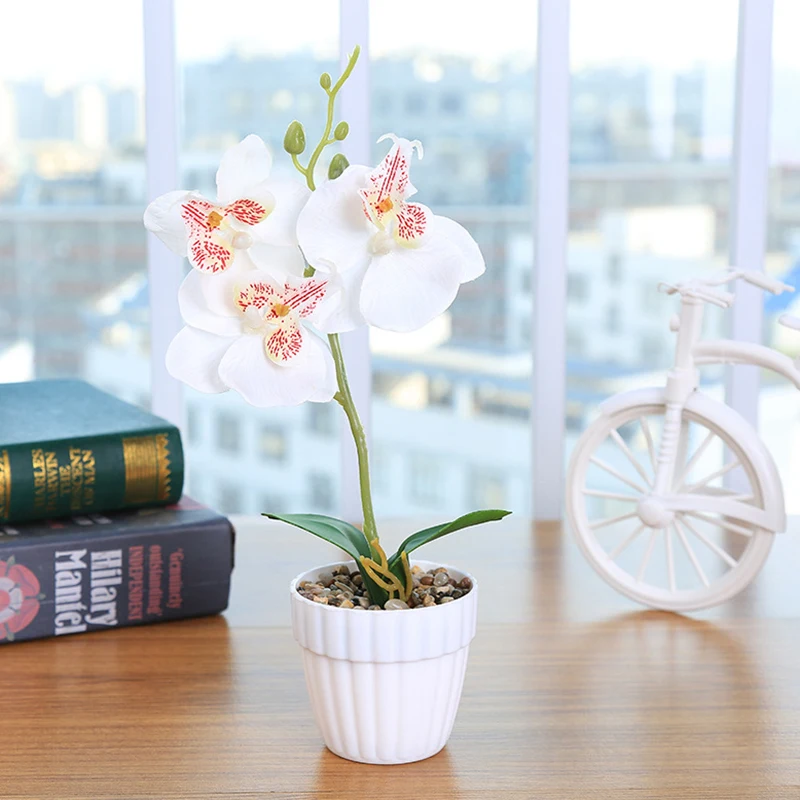 1 комплект фаленопсис горшечные искусственные цветы орхидеи из пенообразного
