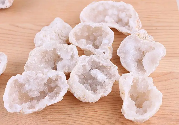 1 шт. 3-4 см природный белый Агат отверстие друзовый кварц Geodes образцы минералов |