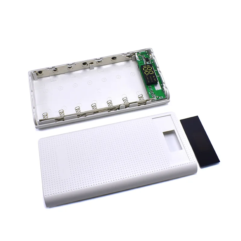 Новый Мощность банк аксессуар Связки 5 V 2.1a 2 USB 7X18650 DIY Bank Дело Комплект Батарея