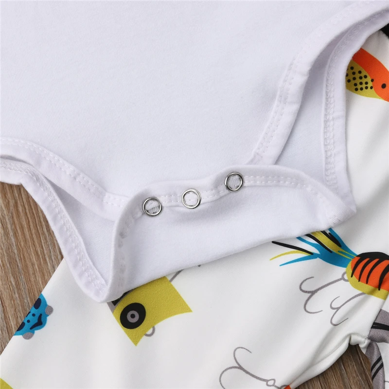 Комбинезон с принтом рыбы для новорожденных мальчиков и девочек топы комбинезон