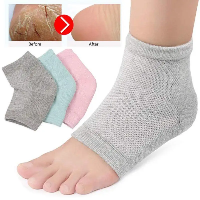 Chilblain Moisture cracked heel socks polyester cotton gel sock crack heels Foot Protection Care Sleeve Relieve pain cushion C3 | Красота и