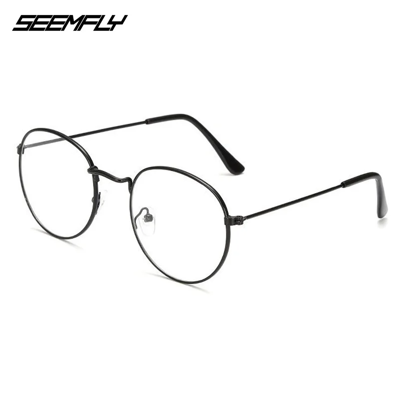 Seemfly-gafas de lectura ovaladas de Metal para hombre y mujer, lentes transparentes para presbicia,