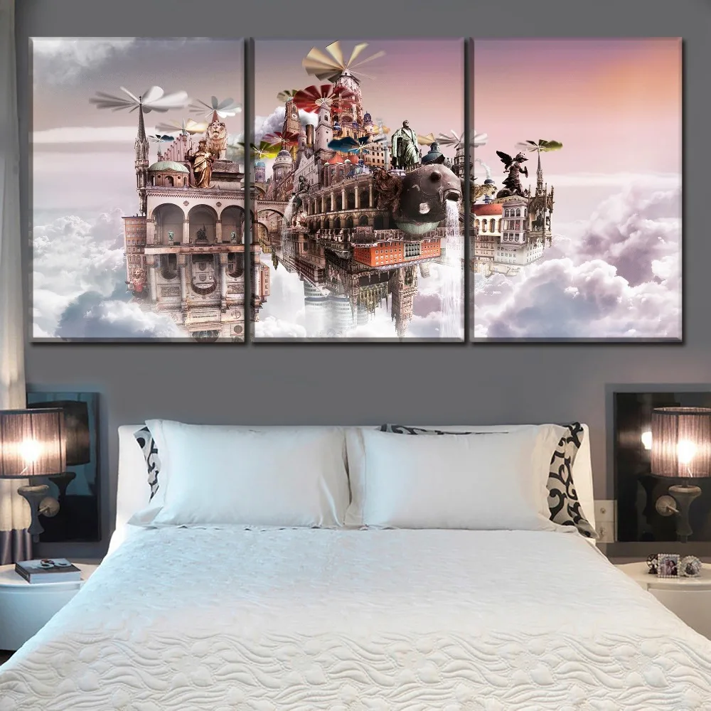 3 предмета холст печати современный настенный художественный декор модульная