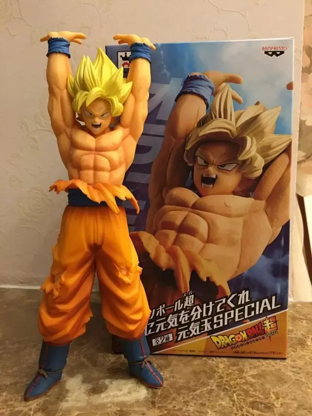 Аниме Dragon Ball Z 2 Stili 24 см Сон Гоку Супер Саян Genki dama Spirito Bomba коллекция фигурок из ПВХ