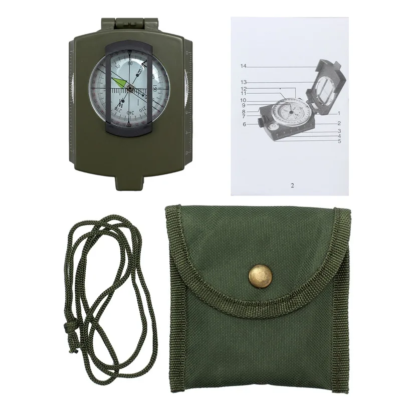 

Proster Portable Folding Lens Compass Fashion Multifunction Waterproof Metal Sighting compass For Hiking Camping Climbing Biking