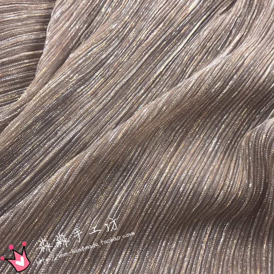 Spring and summer champagne gold silk super fine fabric perspective night shop crepe | Дом и сад