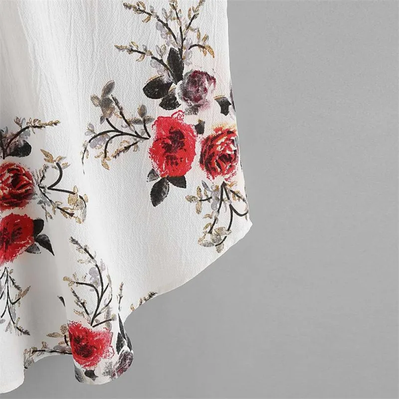 Европа и США Новая Летняя женская шифоновая рубашка с v образным вырезом без