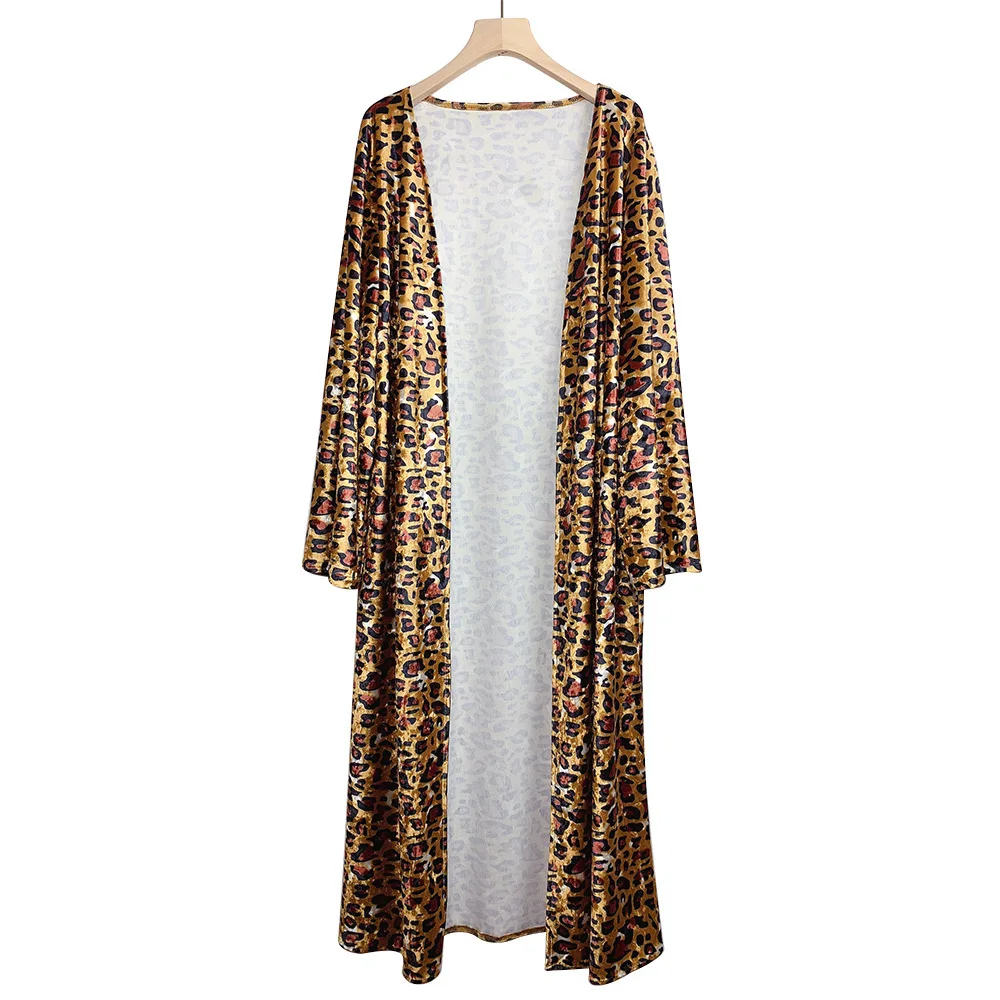 Try Everything Print Leopard Cardigan Women Long Sleeve Oversized Ladies Cardigans 2019 Summer Casual Coat