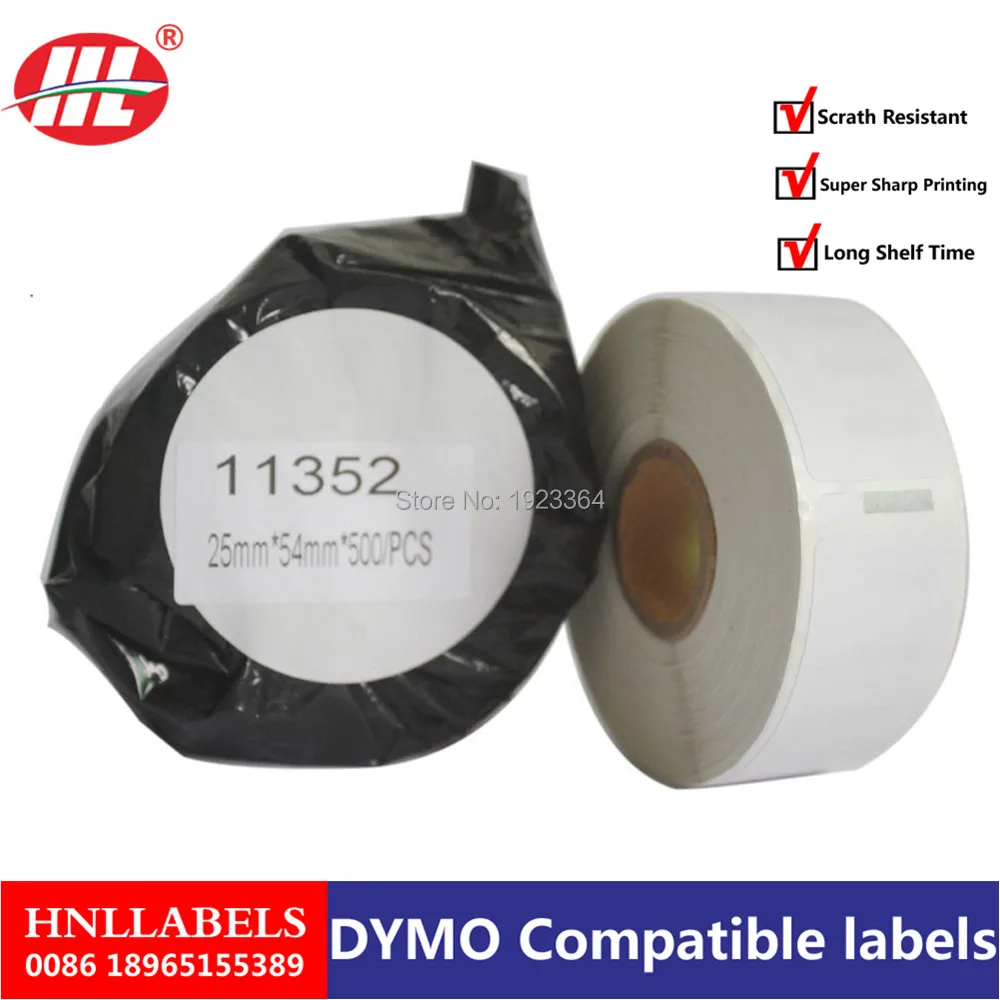 50х рулонов для Dymo Labelwriter 450 этикеток Принтер мейкер лент 11352 адрес стикер 54 мм * 25 500