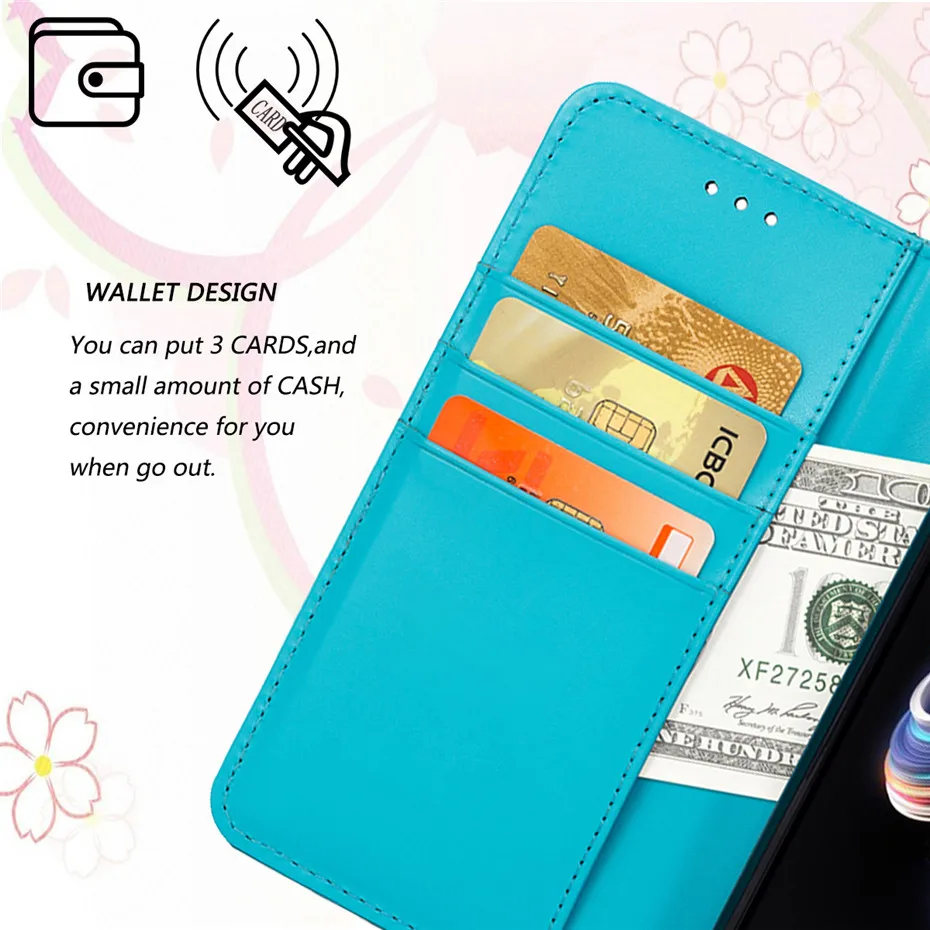 Wallet ScratchProof Leather Filp Phone Case For Vivo Y95 Y93 Y81i Y71i Fashion Litchi Pattern | Мобильные телефоны и
