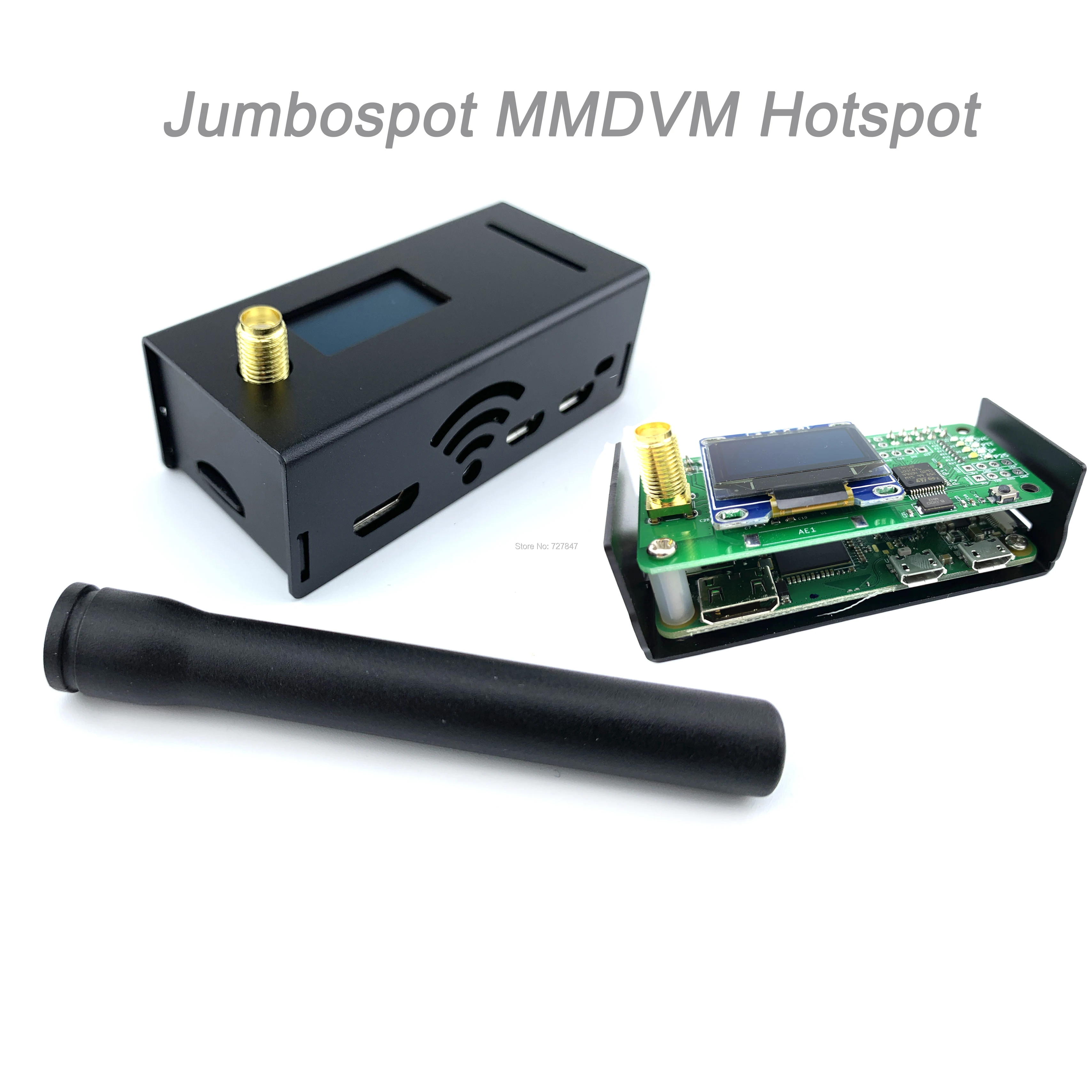 Jumbospot MMDVM hotspot поддержка P25 DMR YSF + raspberry pi OLED антенна черный чехол TF карта на 16 Гб