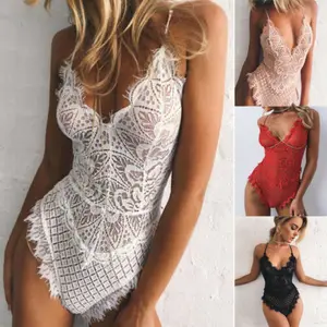 2019 летнее женское сексуальное белье, ночное белье, одежда для сна, комбинация, однотонное кружевное платье, стринги, нижнее белье, Лидер продаж