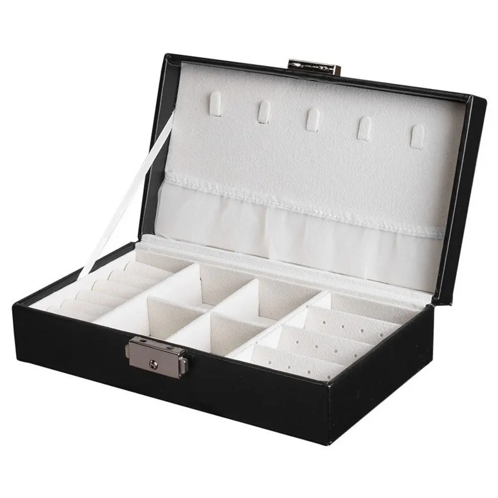 Korean Style Fresh And Simple Girl Earrings Plate Jewelry Box Protable Leather Ring Multi-function Storage | Дом и сад