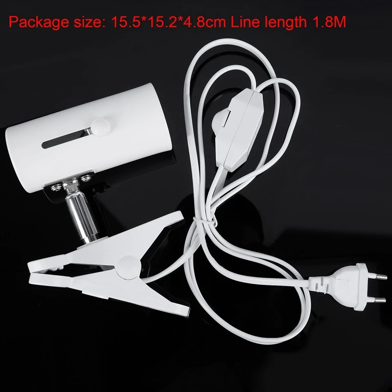 Nw-02 Reptiles Light With Clamp Ceramic Heat Emitter Support Infrared Lamp Bulb (EU Plug) | Habitat Lighting