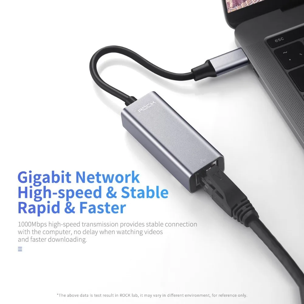Rock Usb C Rj45 концентратор для Macbook Pro Chromebook usb type c к док станция Ethernet Lan адаптер сетевая