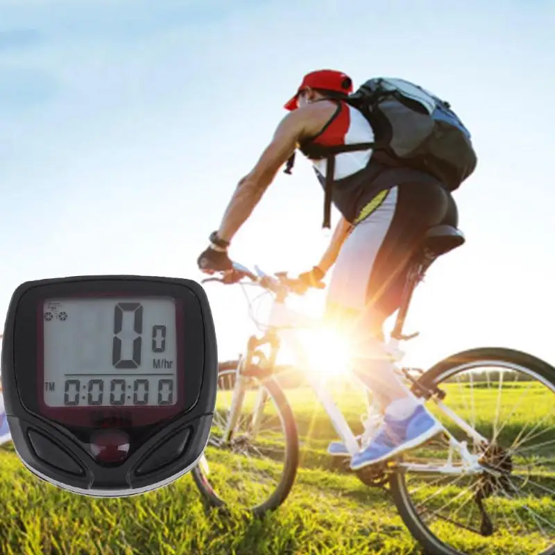 MTB велосипедный водонепроницаемый цифровой светодиод Дисплей Спидометр Одометр