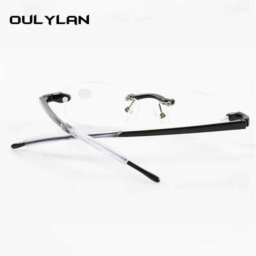 Oulylan TR90 очки для чтения без оправы Для мужчин Для женщин пресбиопии против усталости глаз, очки с диоптриями+ 1,5 2,0 2,5 3,0 3,5 4,0 диоптрий