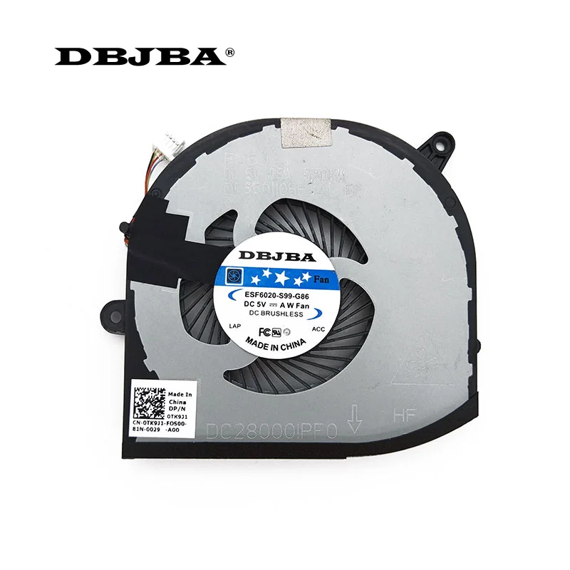 Новый охлаждающий вентилятор для ноутбука DELL XPS 15 9560 Precision 5520 M5520 P56F с правой