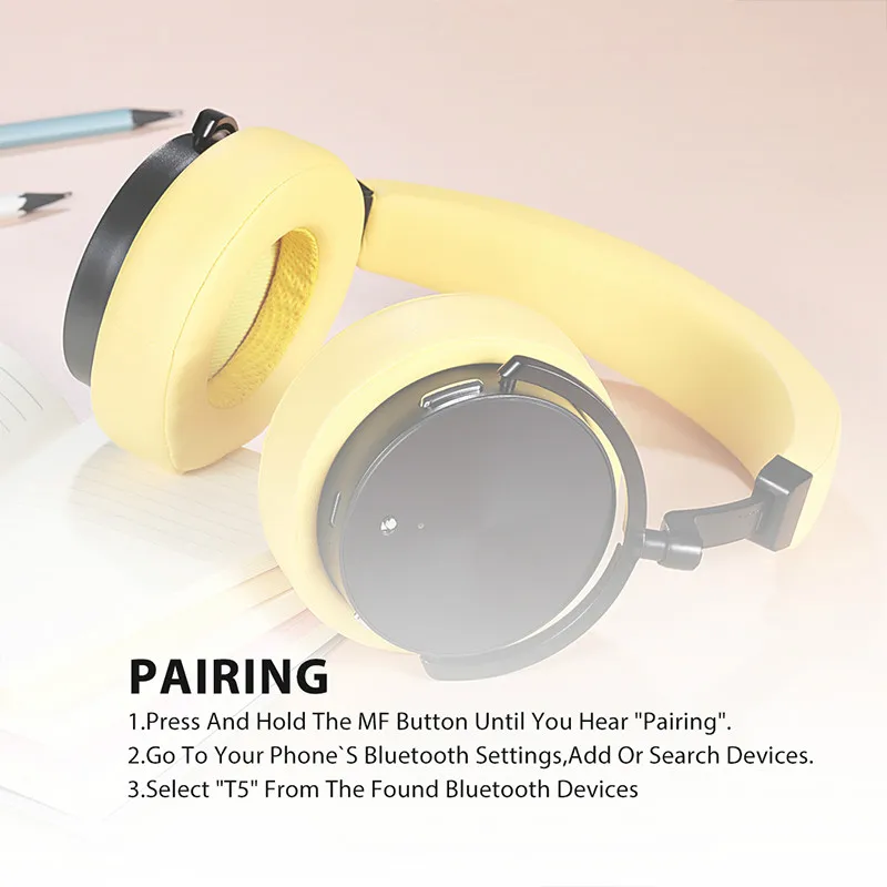 T5 HiFi наушники с активным Шумоподавлением беспроводные Bluetooth микрофоном для