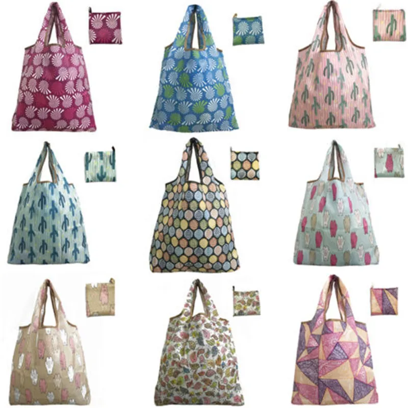 Waterproof Folding Reusable Eco Shopping Shoulder Bags Pouch Tote Clip Bag for two size | Багаж и сумки