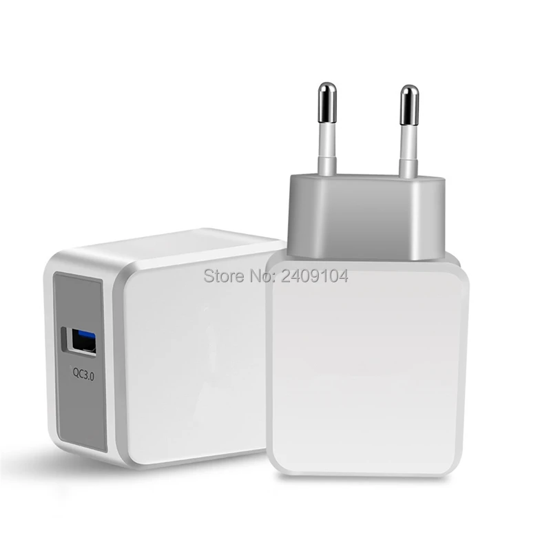 Оптовая продажа 50 шт./лот EU/US/UK Plug Зарядное устройство QC 3 0 USB для iphone 6 7 8 plus X samsung S8